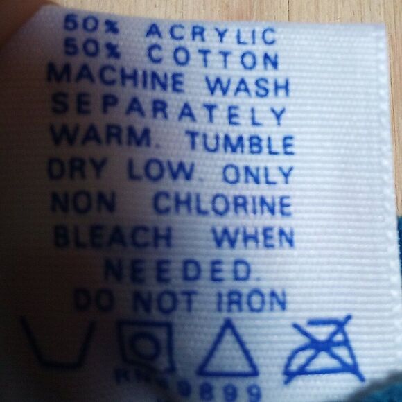 Deadstock Vintage I.C.U. Blank Crewneck Sweatshirt Blue - Picture 4 of 5